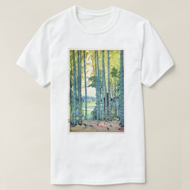 Camiseta 竹 林, Bamboo grove, Hiroshi Yoshida, Woodcut (Frente do Design)