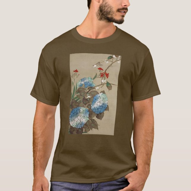 Camiseta 紫 陽 花, 抱 一 Hydrangea, Hōitsu (Frente)