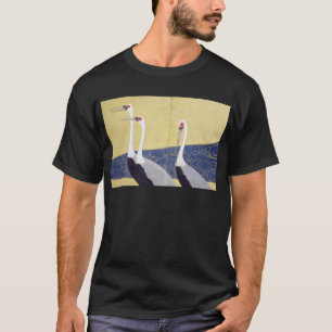 Camiseta 群 鶴 図 風 (分 部), 屏 gruas (detalhe), Kiitsu
