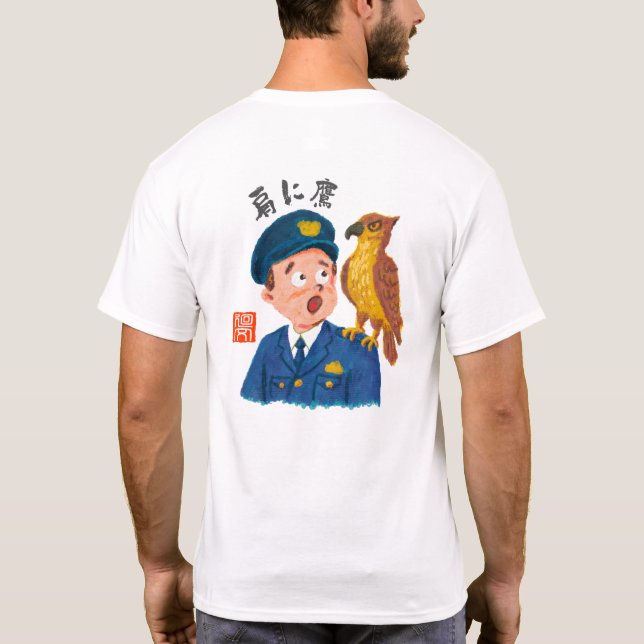 CAMISETA 肩に鷹（カタニタカ） (Verso)