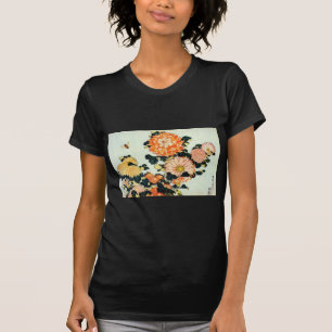 Camiseta 菊 と 蜂, 北 斎 Chrysanthemum e Bee, Hokusai