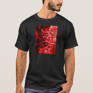 Camiseta 赤鬼 da máscara de Oni do samurai