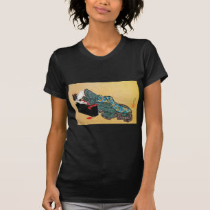 Camiseta 酔った女, mulher bêbeda do 北斎, Hokusai