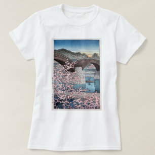 Camiseta 錦帯橋の春宵, primavera na ponte de Kintai,