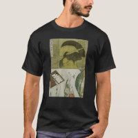 鏡 を 女, 歌 麿 Mulher que vê espelho, Utamaro, Ukiyoe