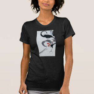 Camiseta 雄鶏図, galo do 若冲 (detalhe), Jakuchu