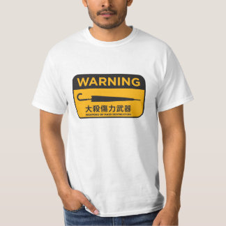 Camiseta 雨傘革命 da revolução do guarda-chuva - T do 危險兵器
