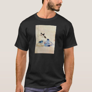 Camiseta 顔 を 洗 猫, 広 う Lava 重 Gato, Hiroshige