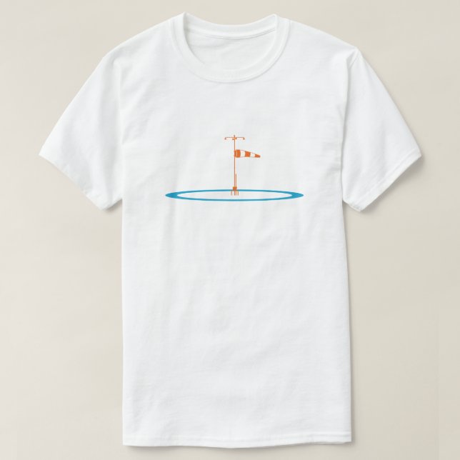 Camiseta 風 向 旗 風 き で と 向 風 速, em s.   execução. (Frente do Design)