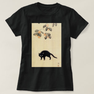 Camiseta 黒猫, gato preto do 春草 (detalhe), Shunsō, a