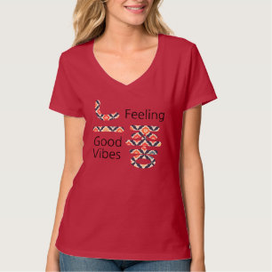 Camiseta 느 좋 Sentindo Boas Víblias T-S Básico de Vírgula da