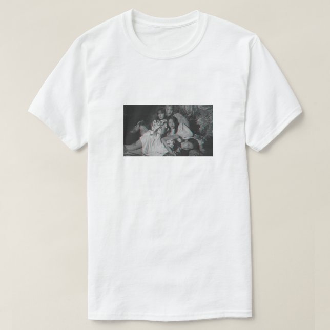 Camiseta 블 PRETO 랙 핑 크 Jennie Rosa Jisoo Lisa Kpop (Frente do Design)