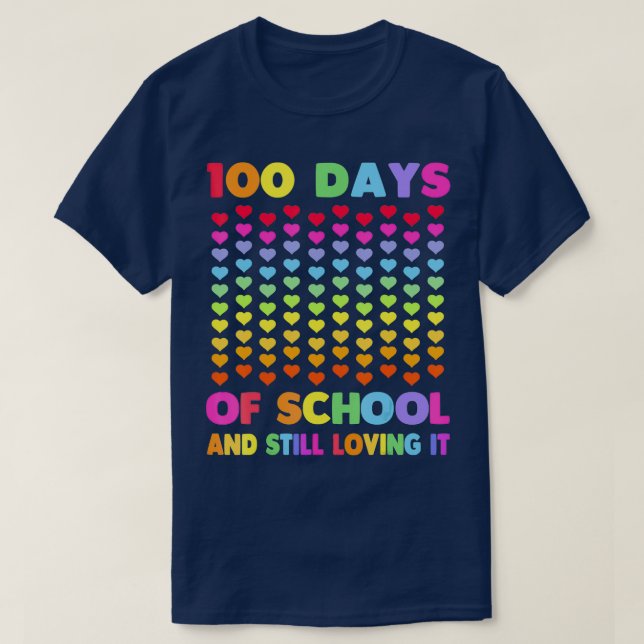 Camiseta 00 Days of School and Still Loving It Hearts 00th  (Frente do Design)