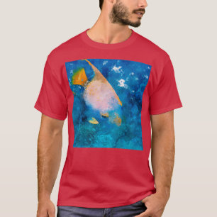 Camiseta 013 Angelfish Colorido de Água, cor de rosa, Angel