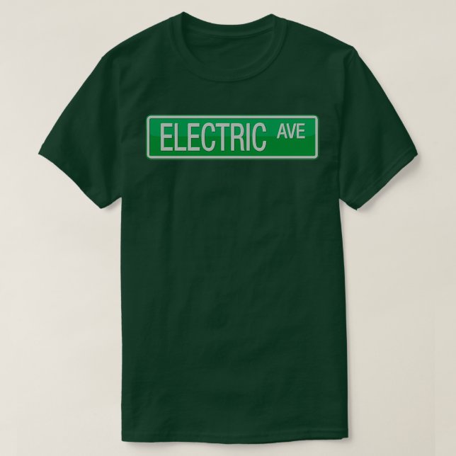 Camiseta 016 Sinal de rua Electric Avenue (Frente do Design)