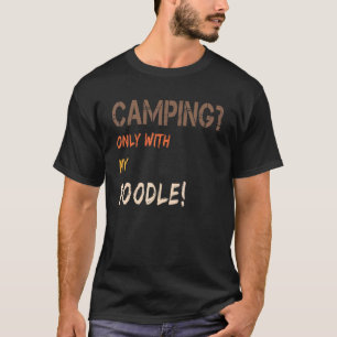 Camiseta 01 Acampamento com cachorro tenda caravana retrô a