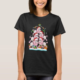 Camiseta 01 Enfeite de Natal de Árvore de Natal Cachorro Po