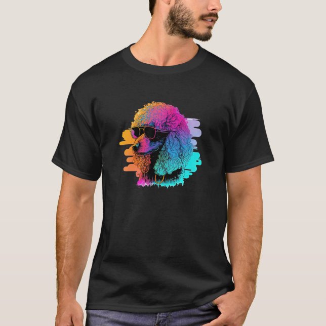 Camiseta 01 Estética Retro Synthwave do Poodle (Frente)