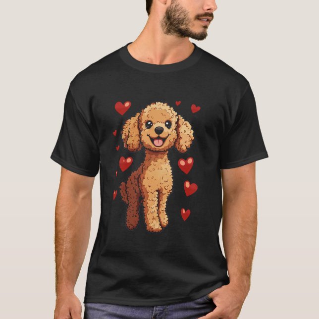 Camiseta 01 Poodle Marrom (Frente)