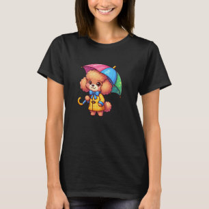 Camiseta 01 Poodle Toy Guarda-Chuva Cachorro Casaco Engraça