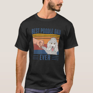 Camiseta 01 Roupas Masculinas Vintage Melhor Pai de Poodle 