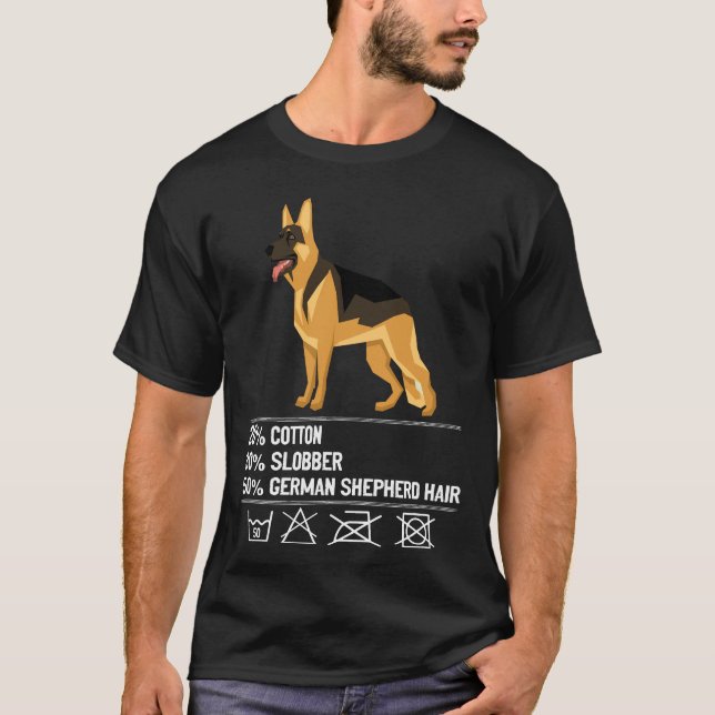 Camiseta 021 20% Algodão 30% Slobber 50% Hai German shepher (Frente)