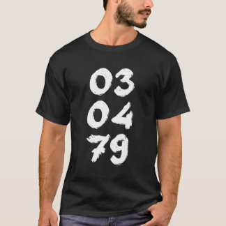 Camiseta 030479 Data De Nascimento Com Dia De Nascimento