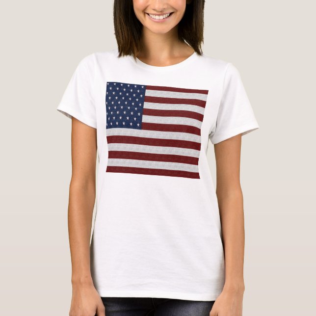 Camiseta 03 - T-shirt da bandeira americana (Frente)