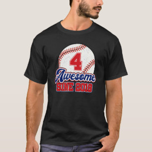 Camiseta 04º Aniversário do Jogador de Beisebol com 40 anos