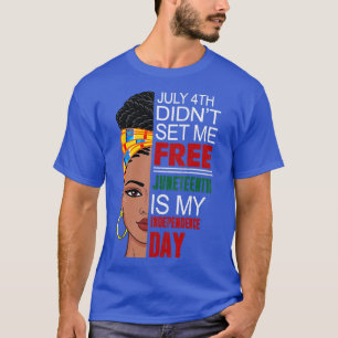 Camiseta 04 de julho me libertou 11 de junho é meu íntimo
