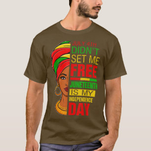 Camiseta 04 de julho me libertou 11 de junho é meu íntimo