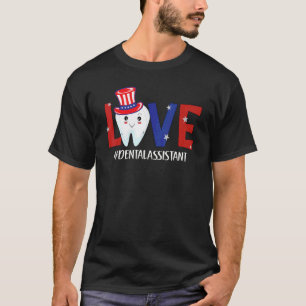 Camiseta 0 4 de Julho Dente Assistente Dental Pediátrico De