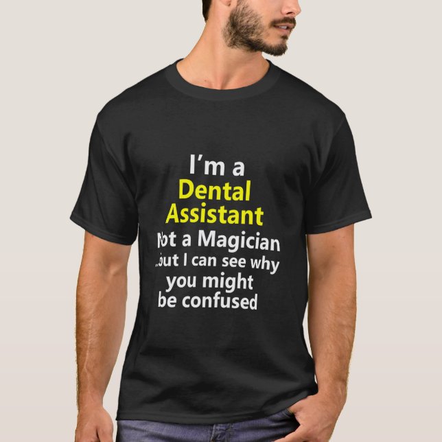Camiseta 0 Assistente Dental Título de Trabalho Carreira de (Frente)