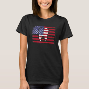 Camiseta 0 Bandeira Americana de Dentista Angustiado 4 de J