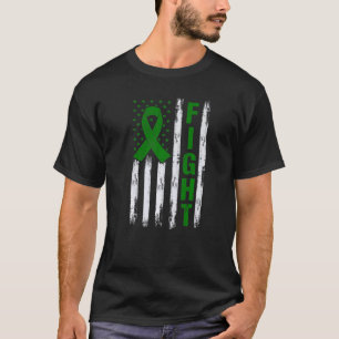 Camiseta 0 Bandeira Americana Distressed Conscientização da