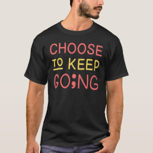 Camiseta 0 Consciência da Saúde Mental Ponto e Vírgula Tera
