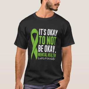 Camiseta 0 Consciência da Saúde Mental Vintage Está Bem Não