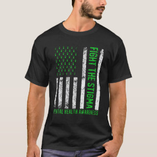 Camiseta 0 Conscientização sobre Saúde Mental - Combata o E