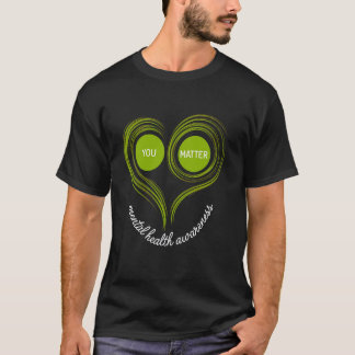 Camiseta 0 Coração Verde Fofo Você Importa - Conscientizaçã