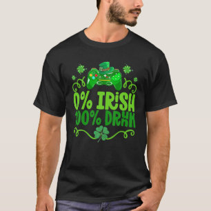 Camiseta 0% De Ruas Irlandesas De 100% De Bebado. Jogador D