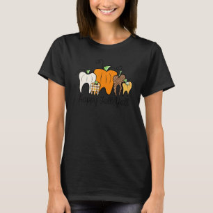 Camiseta 0 Dentista Feliz Outono Yall Abóbora Dentes Dental