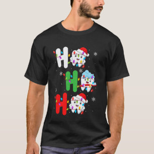 Camiseta 0 Dentista Natal Ho Ho Ho Dentes Dental Engraçado