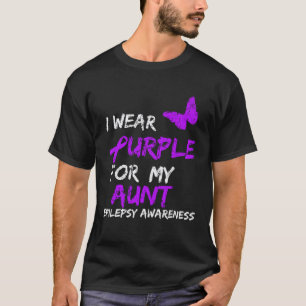 Camiseta 0 Epilepsia Uso Rouxinol Roxo Pela Minha Tia