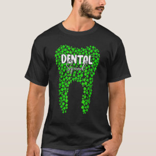 Camiseta 0 Equipe Odontológica Dentista Dentes Trevo S Patr