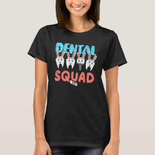 Camiseta 0 Esquadrão Odontológico Páscoa Dentes Coelho Dent