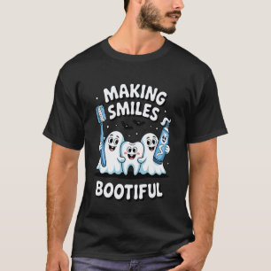 Camiseta 0 Fantasma Dentista Fofo Fantasia de Halloween Faz