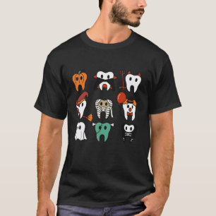 Camiseta 0 Fantasmagórico Dentista Halloween Fantasia Combi