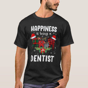 Camiseta 0 Felicidade é Ser um Dentista Xadrez de Búfalo De