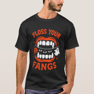 Camiseta 0 Fio Dental Divertido para Dentista de Presas de