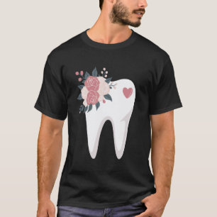 Camiseta 0 Flor de Dente Dentista Assistente Odontológico H
